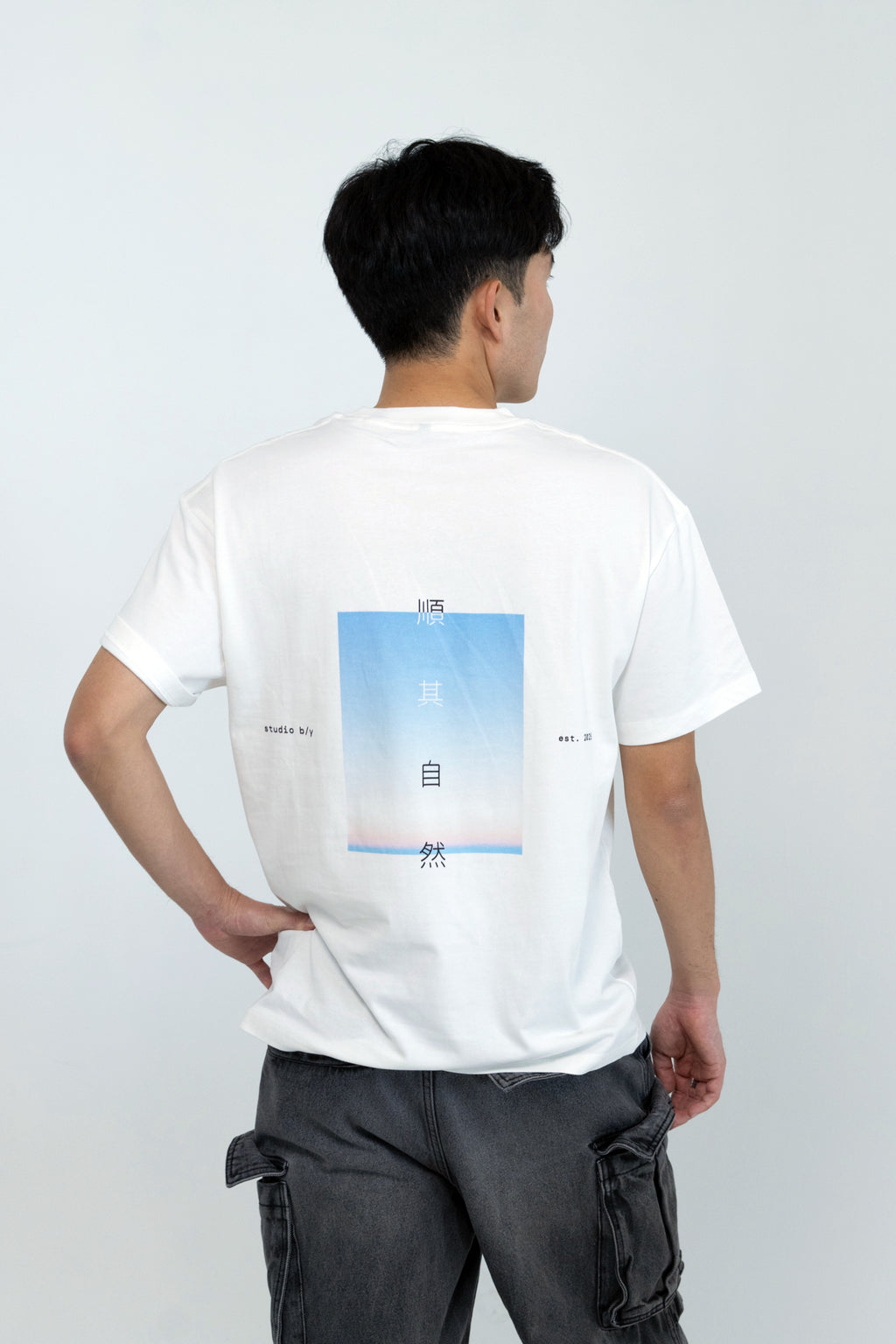 順其自然 Enzyme Washed Cotton Tee