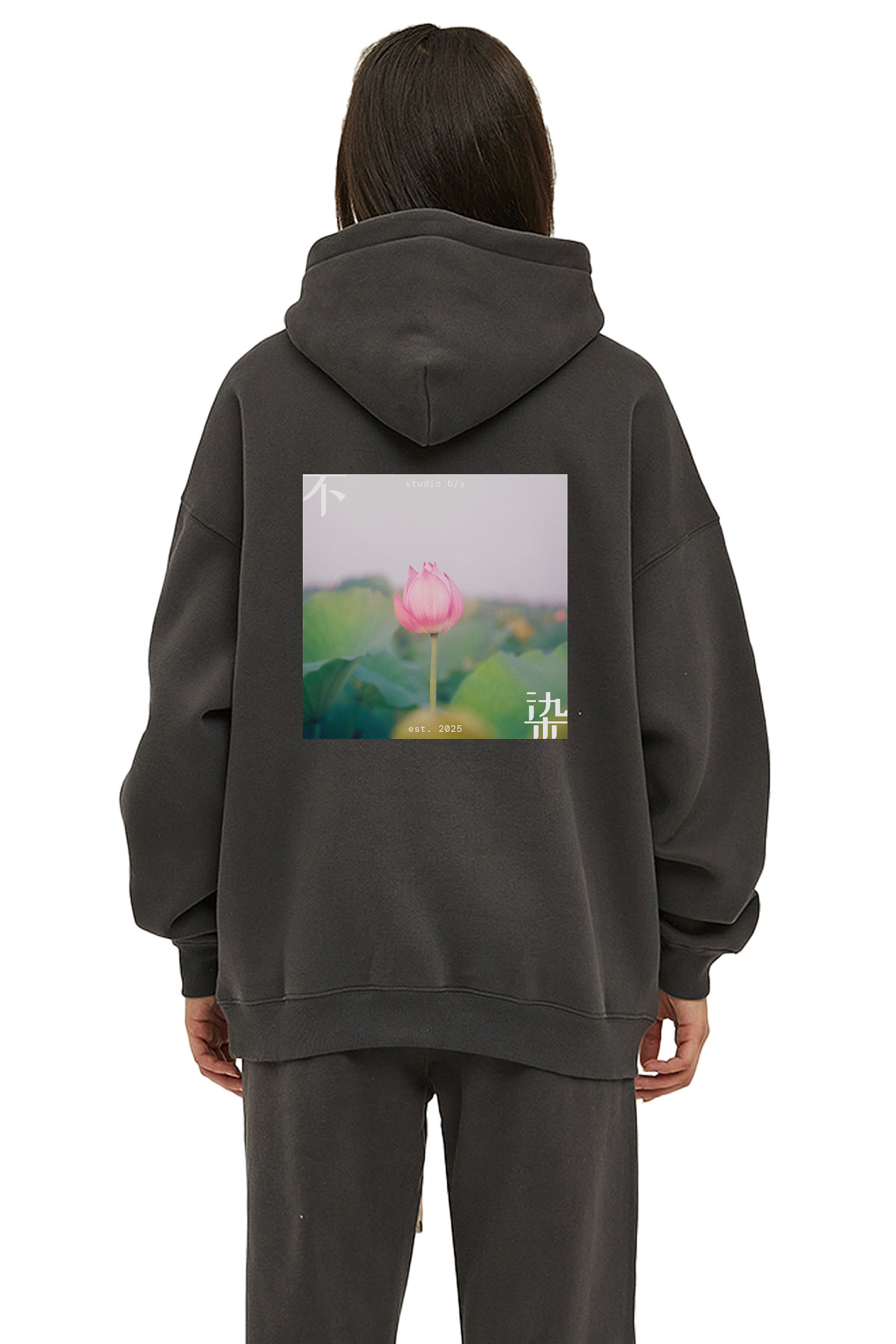 不染 Oversized Fleeced Hoodie