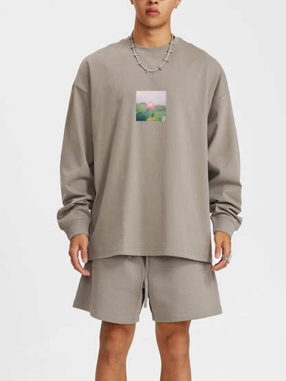 不染 Untainted -  Unisex Oversized Cotton Long Sleeve Tee